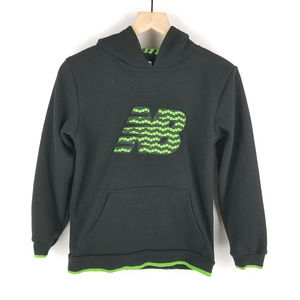 New Balance Black Green Hooded Sweatshirt Sz 10/12